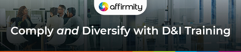 Affirmity banner comply and diversify with D&I insights